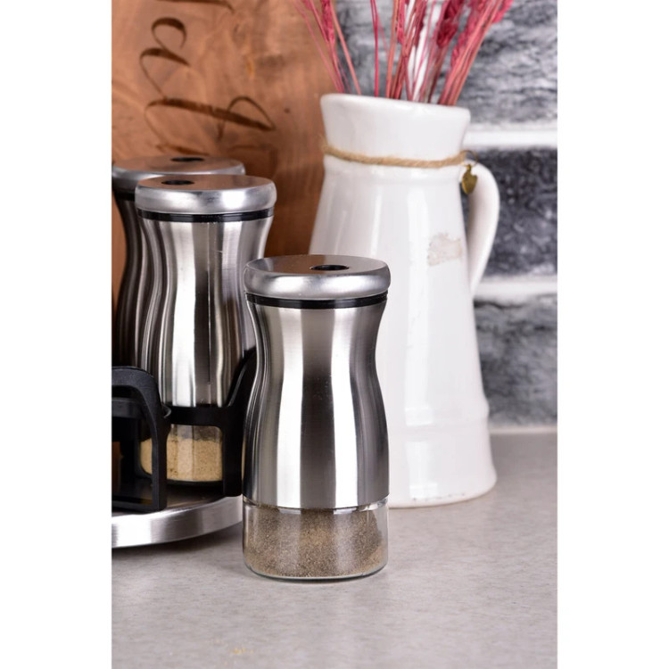 جای ادویه 7 پارچه یونیک کد 1799 استیل ضدزنگ با پایه چرخان