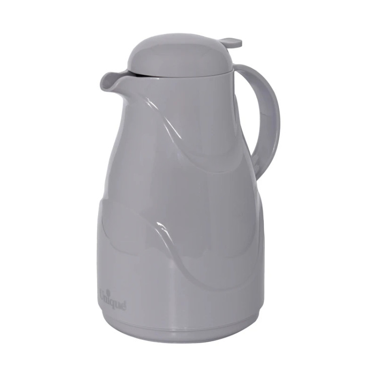 فلاسک یونیک مدل UN‑1905 با گنجایش ۱ لیتر و طراحی سفید براق مناسب نگهداری چای و قهوه.