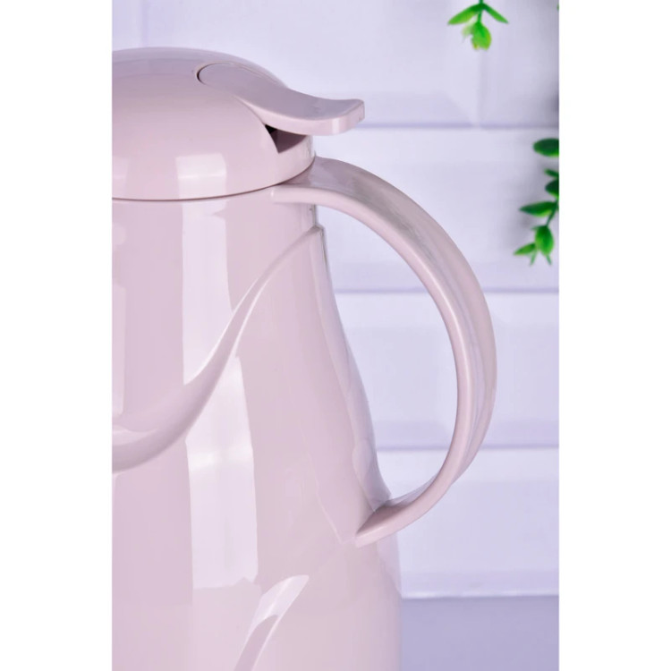 فلاسک یونیک مدل UN‑1905 با گنجایش ۱ لیتر و طراحی سفید براق مناسب نگهداری چای و قهوه.