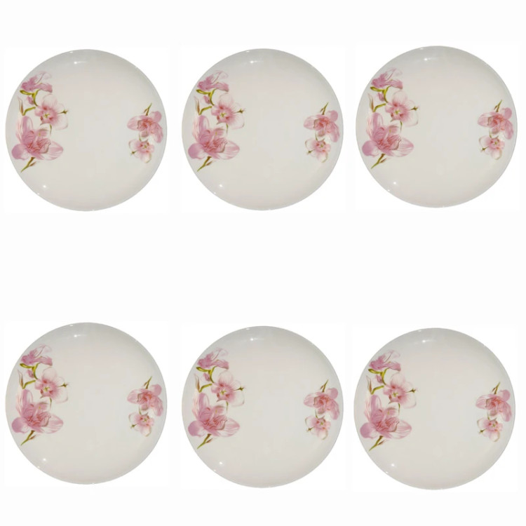 ست ۶ عددی بشقاب پلوخوری گلدن اوپال مدل دیوالی طرح ساینا صورتی، ساختهشده از شیشه اوپال مقاوم و سبک با طرح گل زیبا – خرید از فروشگاه برنا کالا رشت.