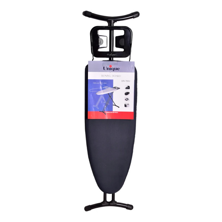 میز اتو ایستاده یونیک کد 7042، مدل Ultra Light با صفحه پلاستیکی مقاوم در برابر حرارت و وزن بسیار سبک. دارای پایههای مستحکم ضدلغزش، جایگاه ایمن اتو و قابلیت تنظیم ارتفاع. تجربهای راحت و سریع در اتوکشی لباسها.