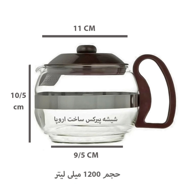 قوری پیرکس تیمکس (Tymex) مدل ۱۲۰۰ میلیلیتر