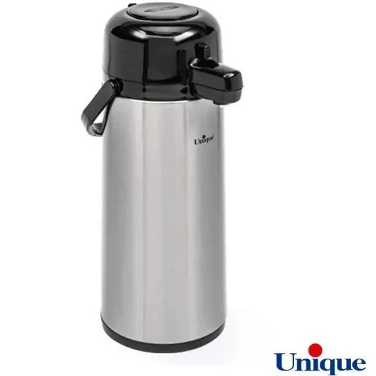 فلاسک ۲.۵ لیتری پمپی استیل یونیک (Unique) مدل UN-9100 با مخزن شیشهای