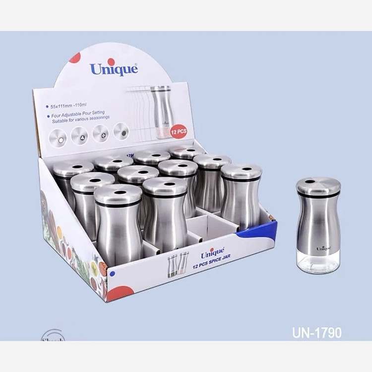 خرید نمکپاش و فلفلپاش استیل یونیک کد UN-1790