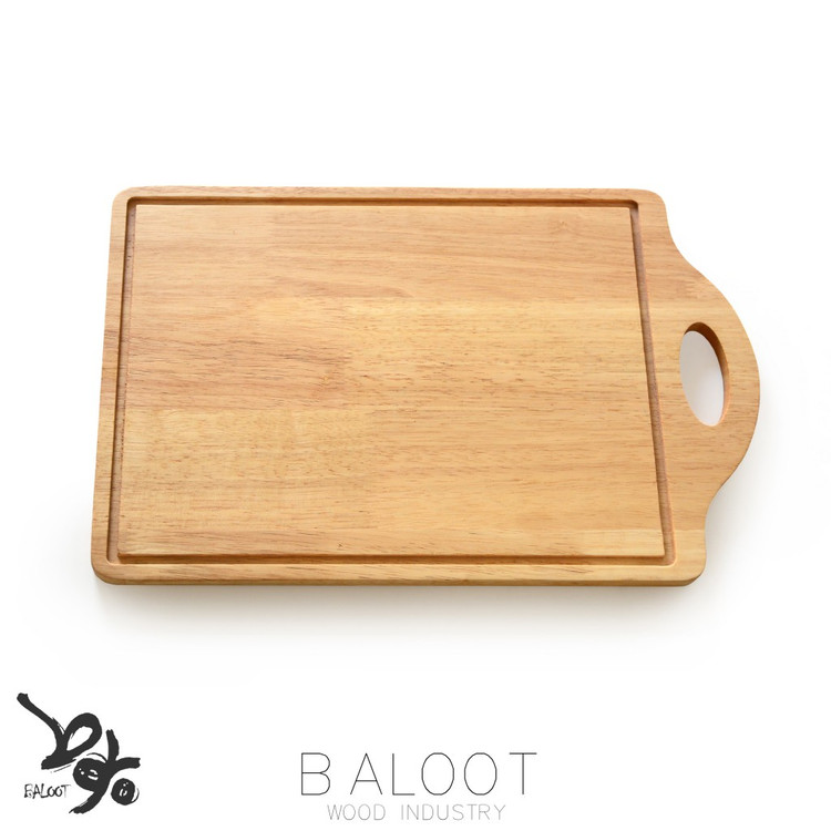 تخته گوشت چوبی بلوط (Baloot) طرح بتا مدل ۲۳۱۷ (دورو / دارای شیار دورگیر مایعات و دستگیره ارگونومیک)