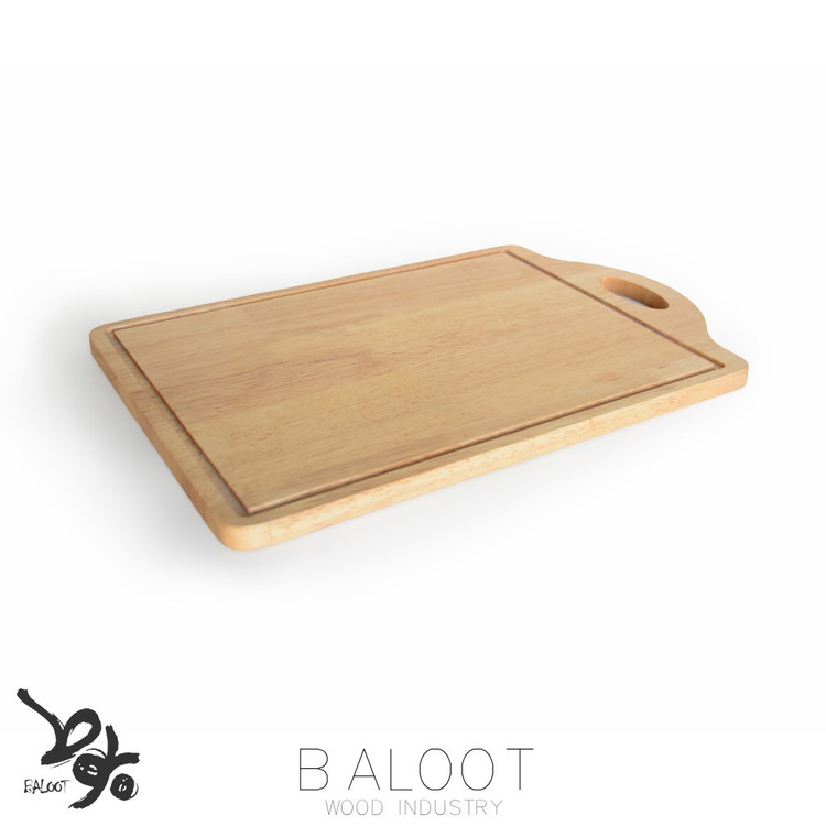 تخته گوشت چوبی بلوط (Baloot) طرح بتا مدل ۲۳۱۷ (دورو / دارای شیار دورگیر مایعات و دستگیره ارگونومیک)